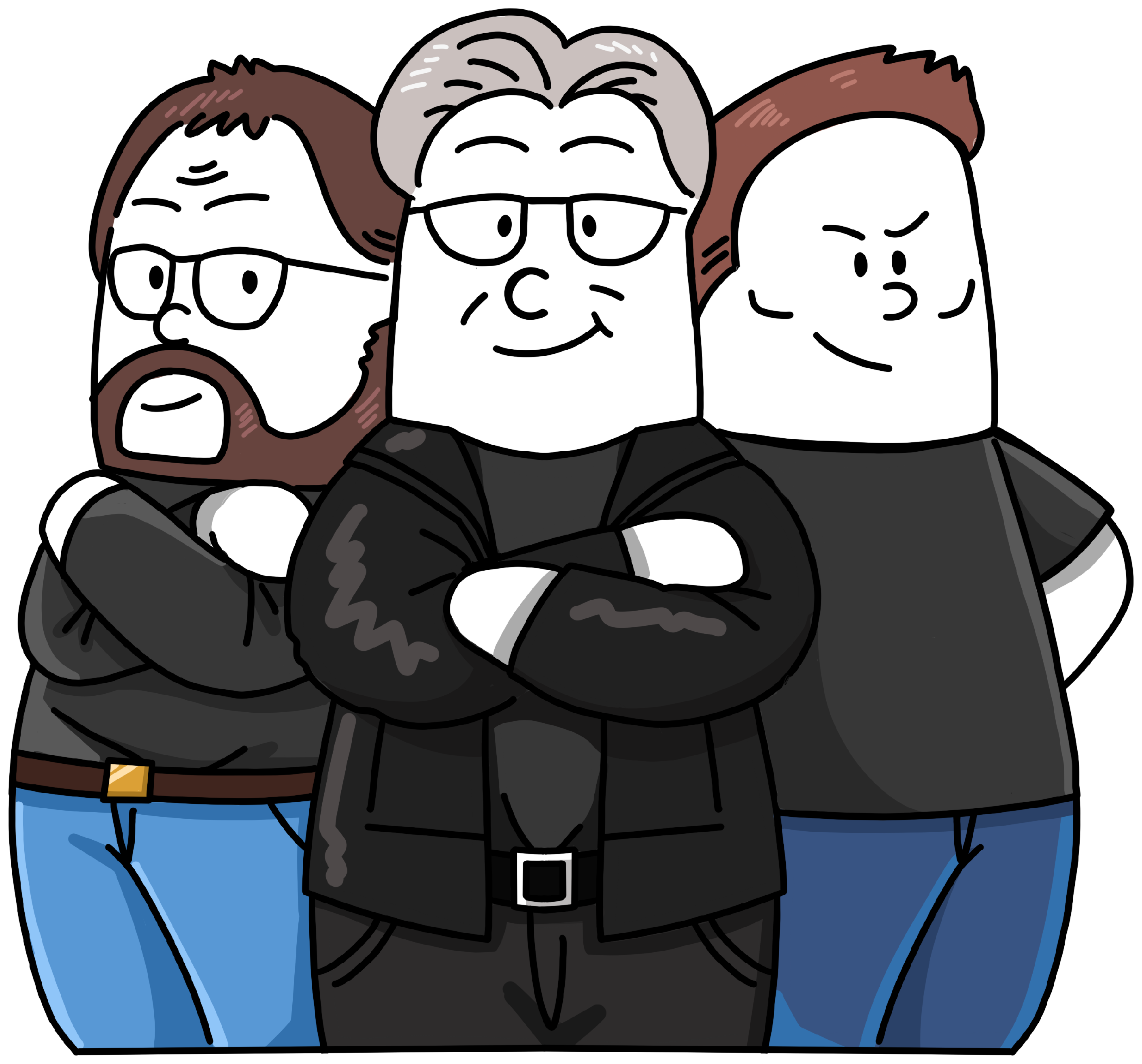 三位創業家插畫